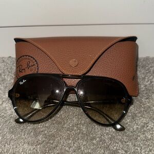 Ray-Ban Brown Gradient Aviator Sunglasses